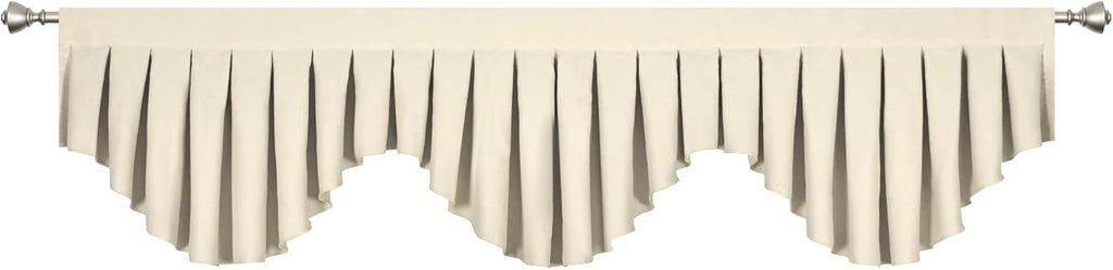 Beige Blackout Rod Pocket Window Valance