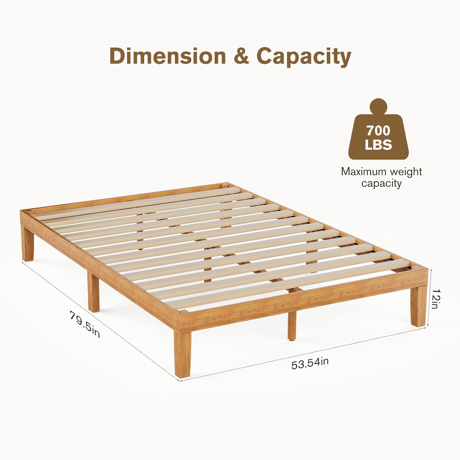 Heavy Duty Full Platform Bed With Underbed Storage