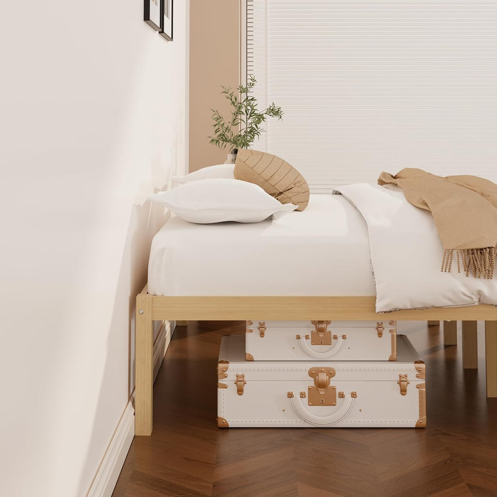 Natural Bamboo Queen Platform Bed Frame