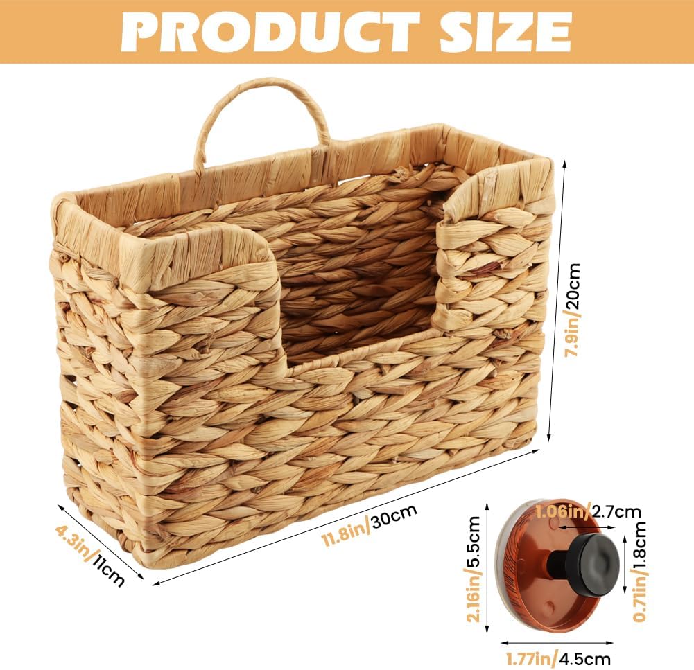 Water Hyacinth Wall Magazine Organizer