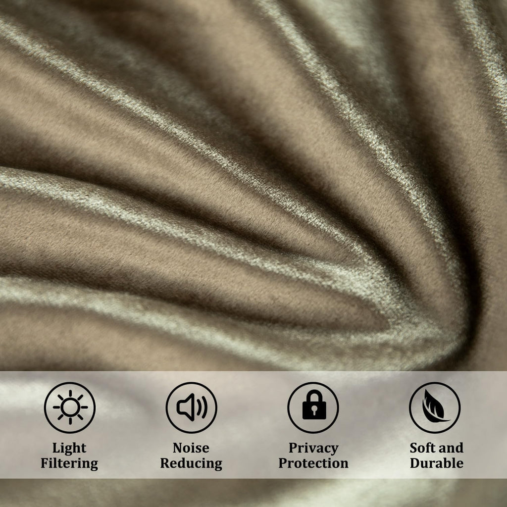 Brown Velvet Beaded Window Swag Valance