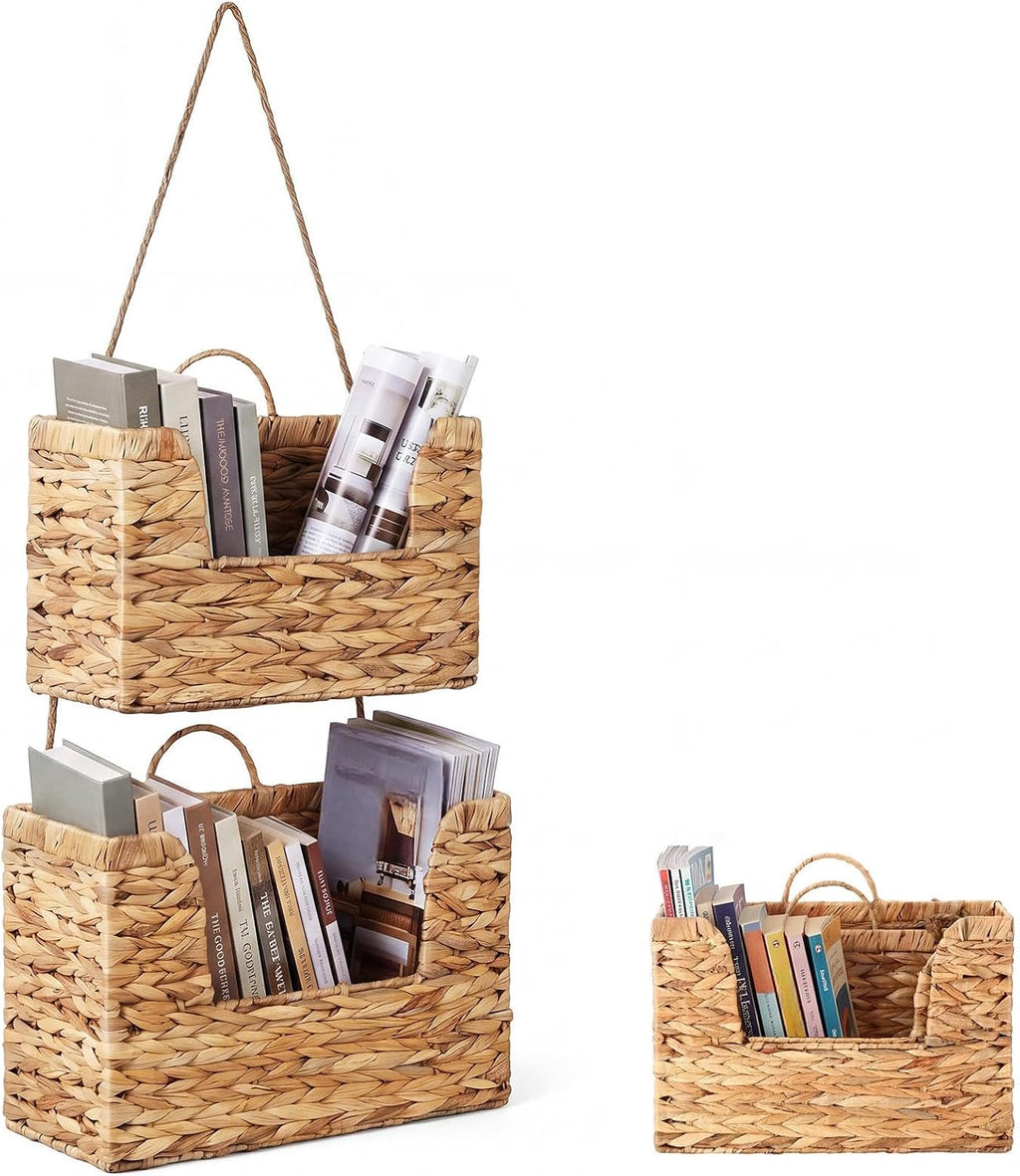 2-Tier Water Hyacinth Magazine Baskets
