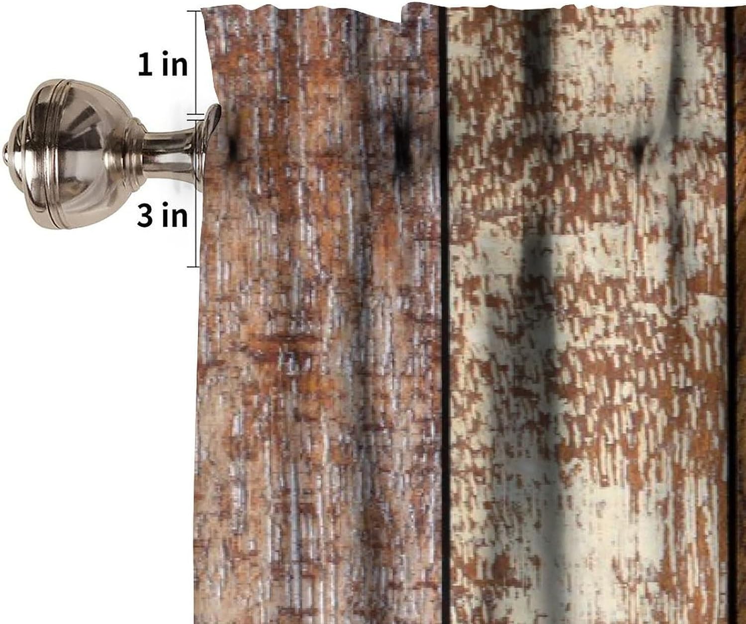 Vintage Barn Door Wooden Window Valance