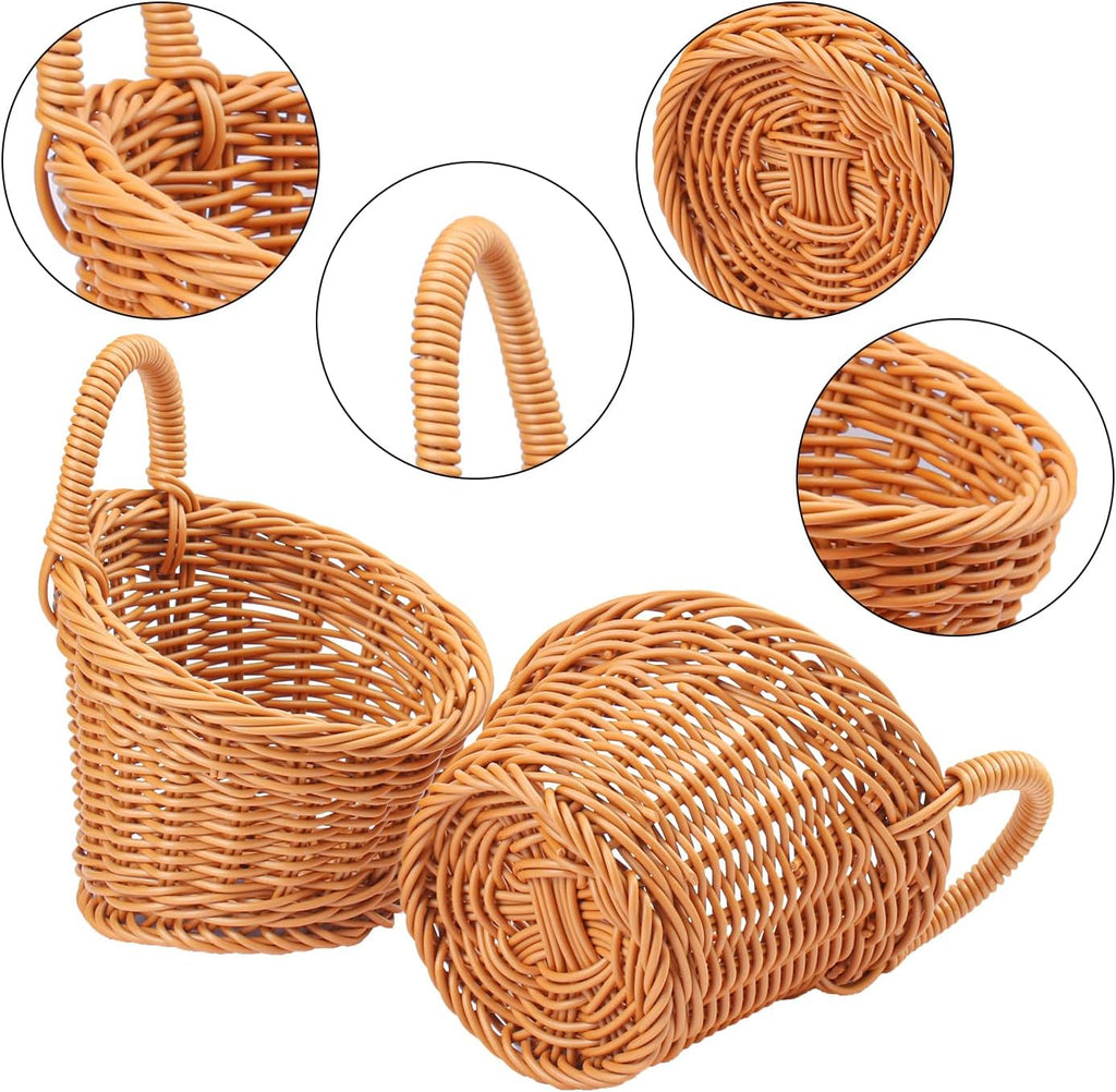 8 Boho Woven Wall Hanging Baskets