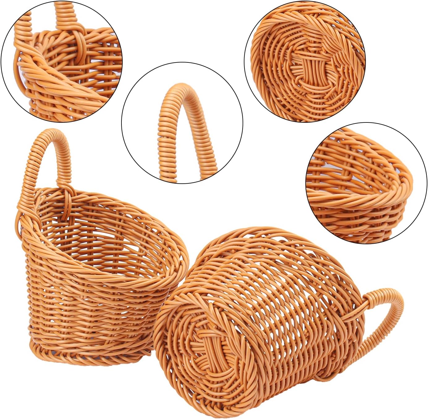 8 Boho Woven Wall Hanging Baskets