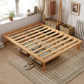 Oak Rubberwood Full Platform Bed Frame