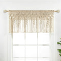 Boho Macrame Textured Cotton Window Valance