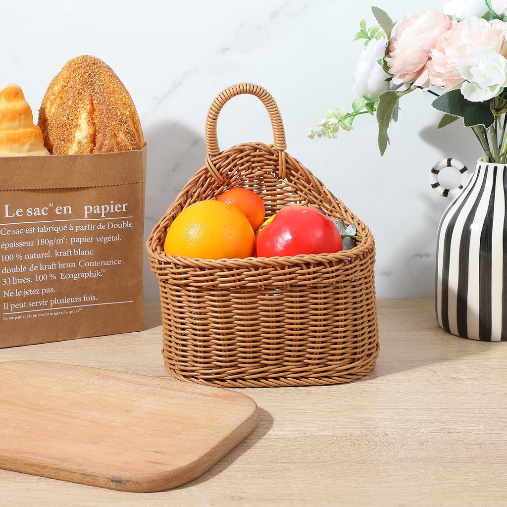 2 Washable Woven Kitchen Storage Baskets