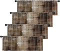 Abstract Dark Brown Blackout Window Valances