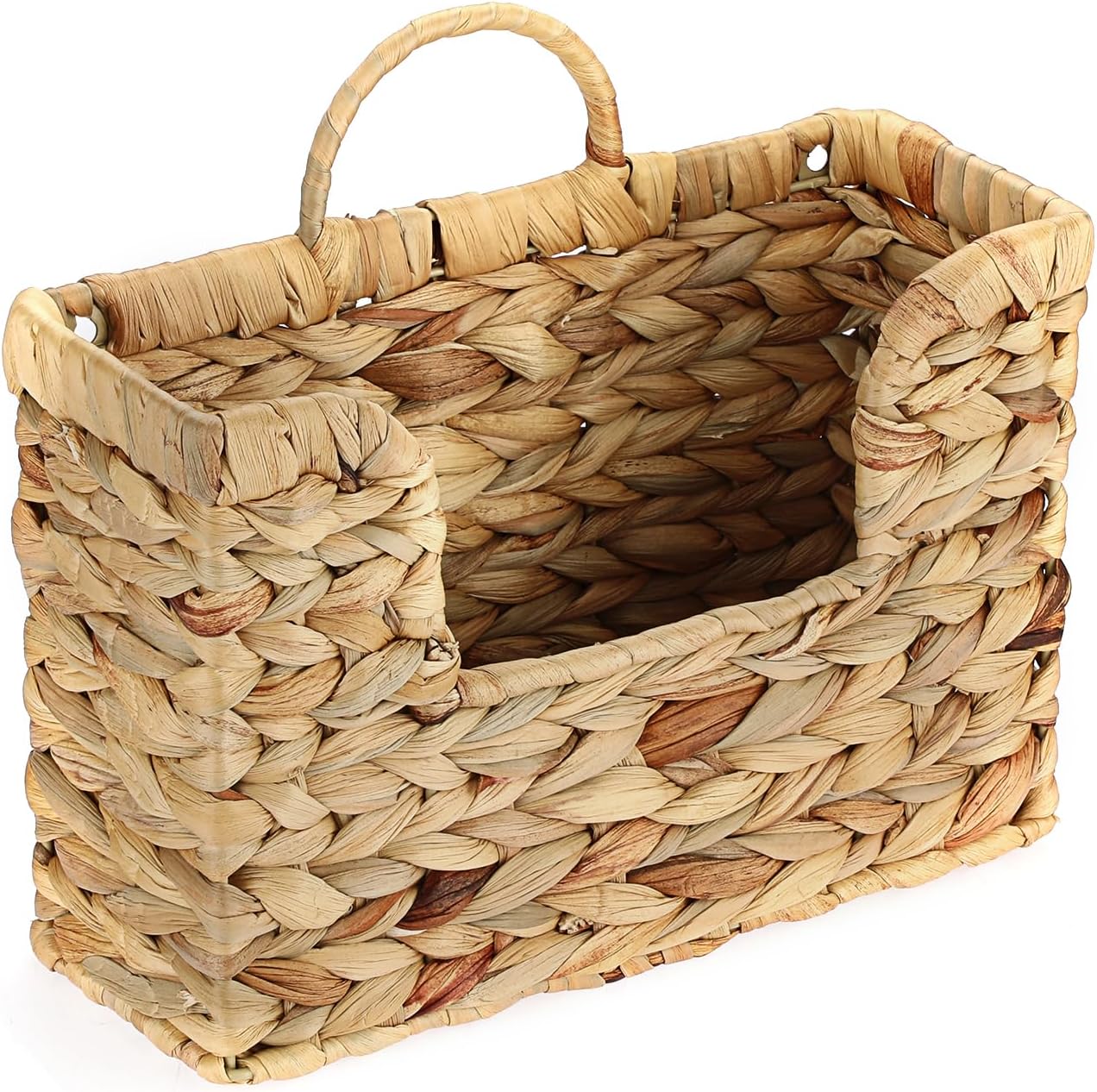 Water Hyacinth Wall Magazine Organizer