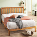 Rustic Pine Queen Wood Bed With Headboard