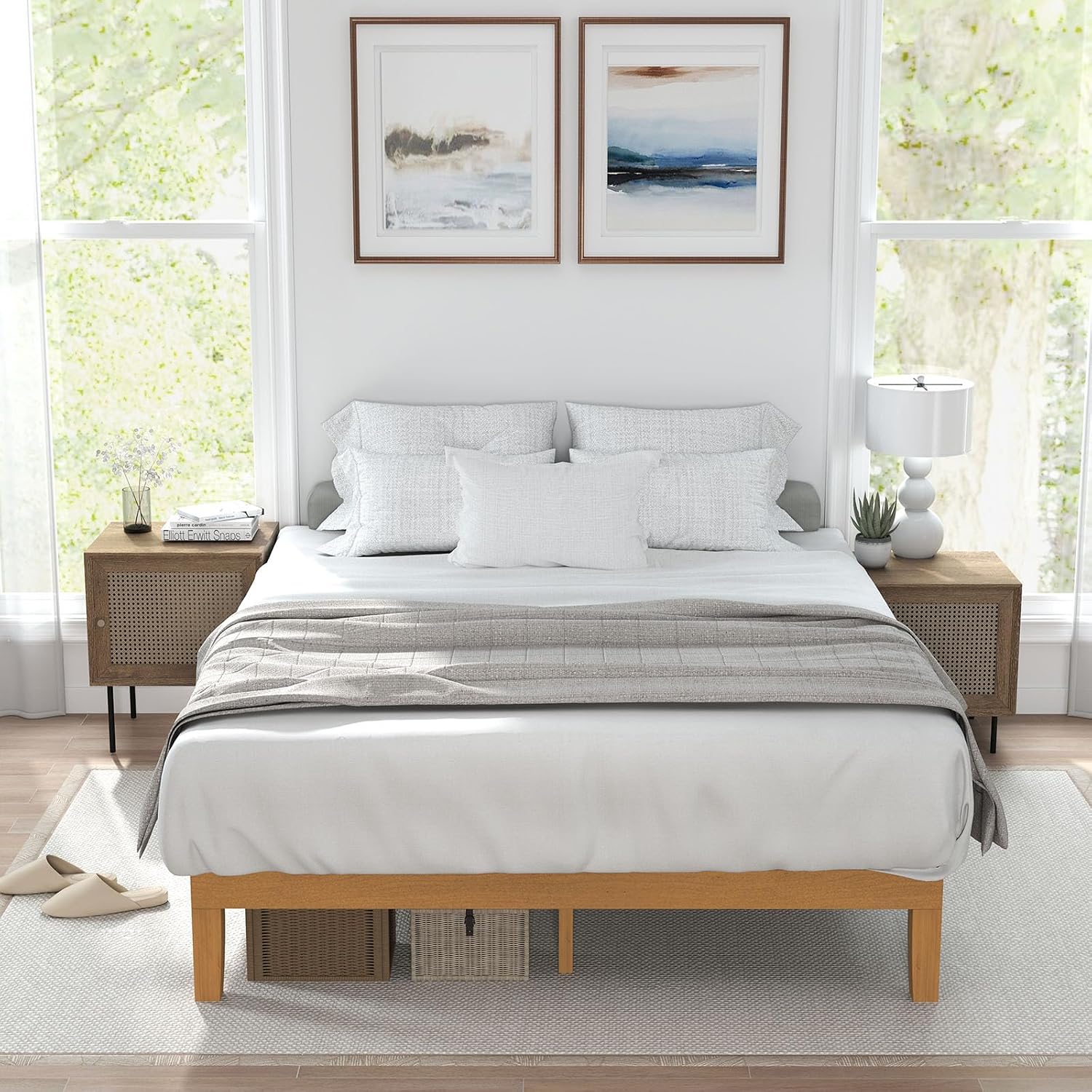 Heavy Duty Full Platform Bed With Underbed Storage