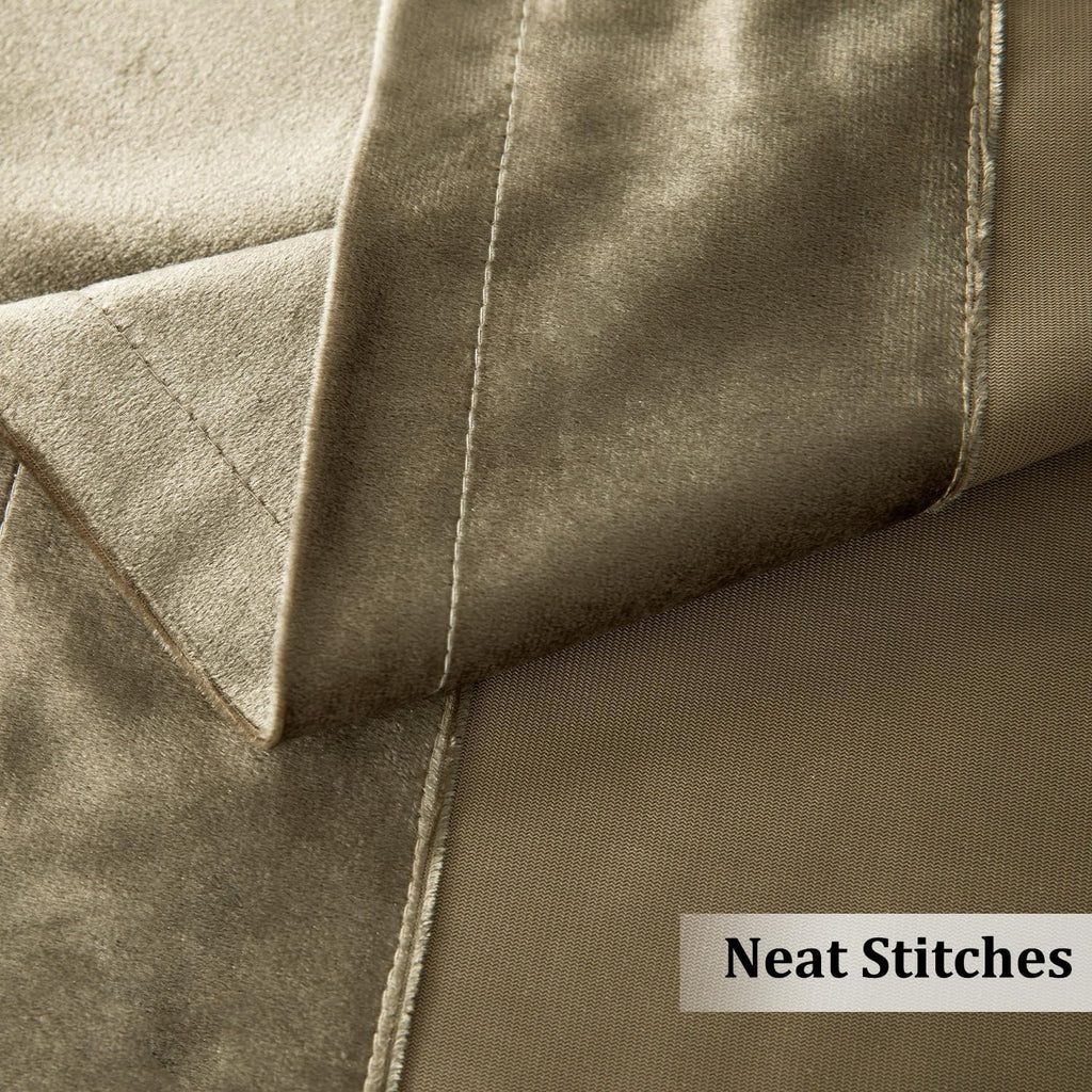Brown Velvet Beaded Window Swag Valance