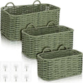 3 Boho Paper Rope Woven Storage Baskets