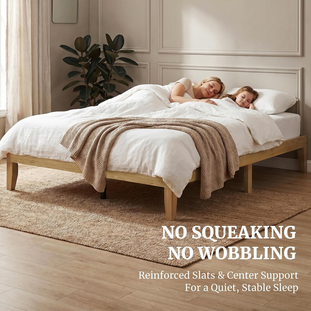 Minimalist Queen Wood Platform Bed Frame