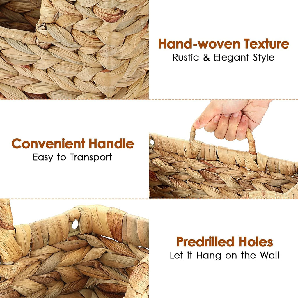 Water Hyacinth Wall Magazine Organizer