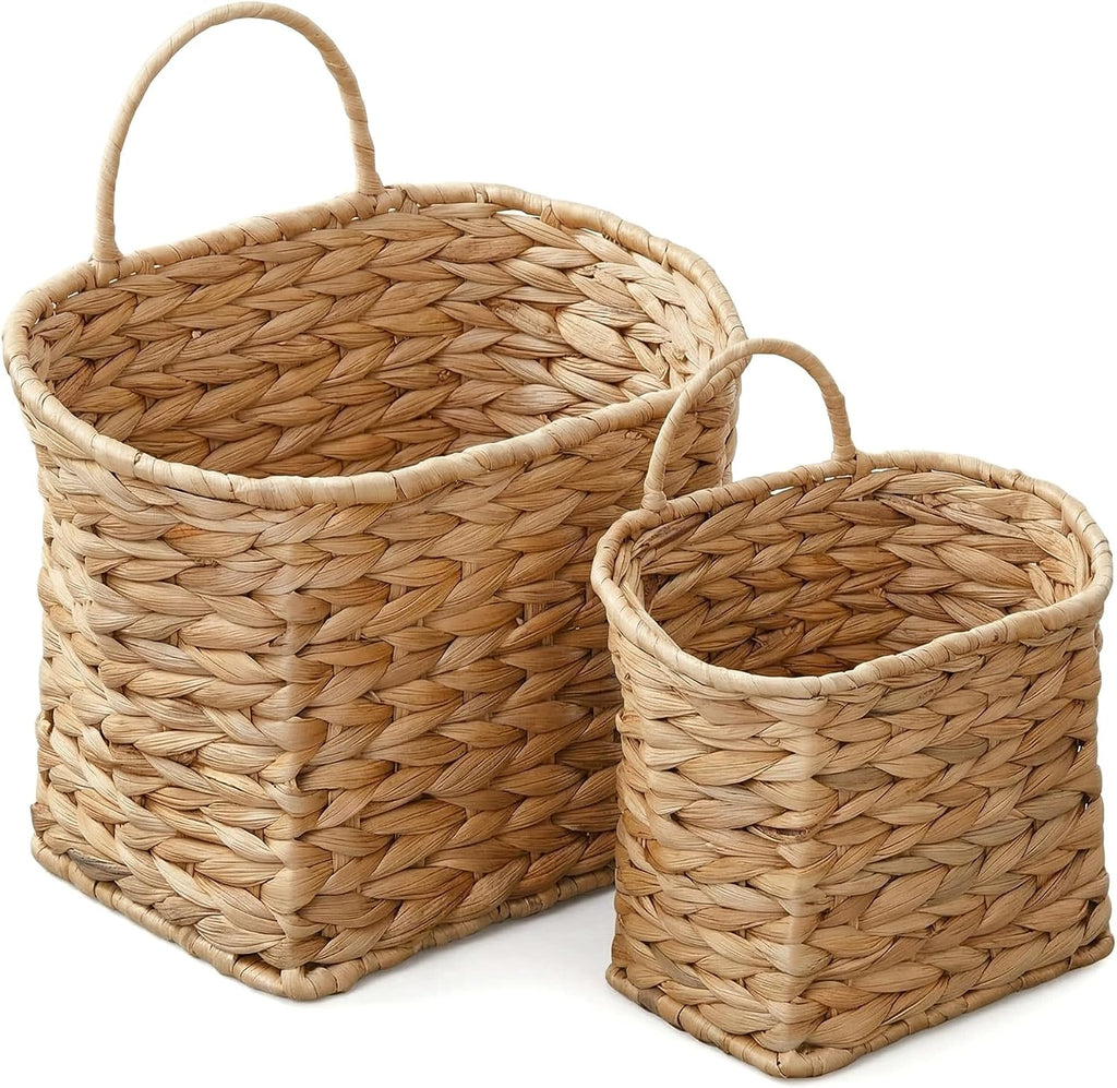 Set Of 2 Woven Wall Hanging Baskets