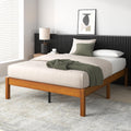 Brown Bamboo Queen Platform Storage Bed Frame