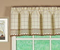 2-Tone Crochet Ecru Toast Curtain Valance