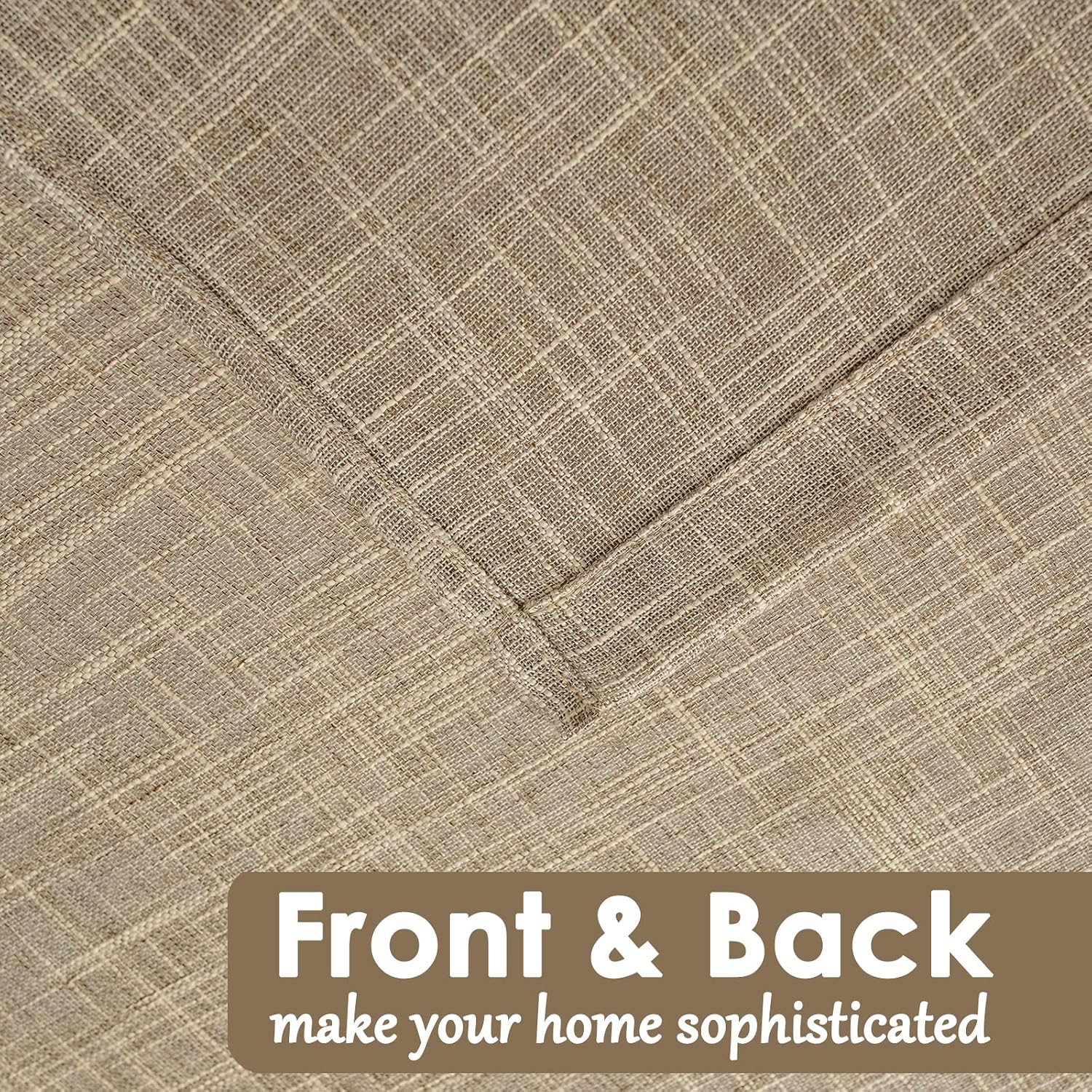 Taupe Linen Tassel Farmhouse Window Swags